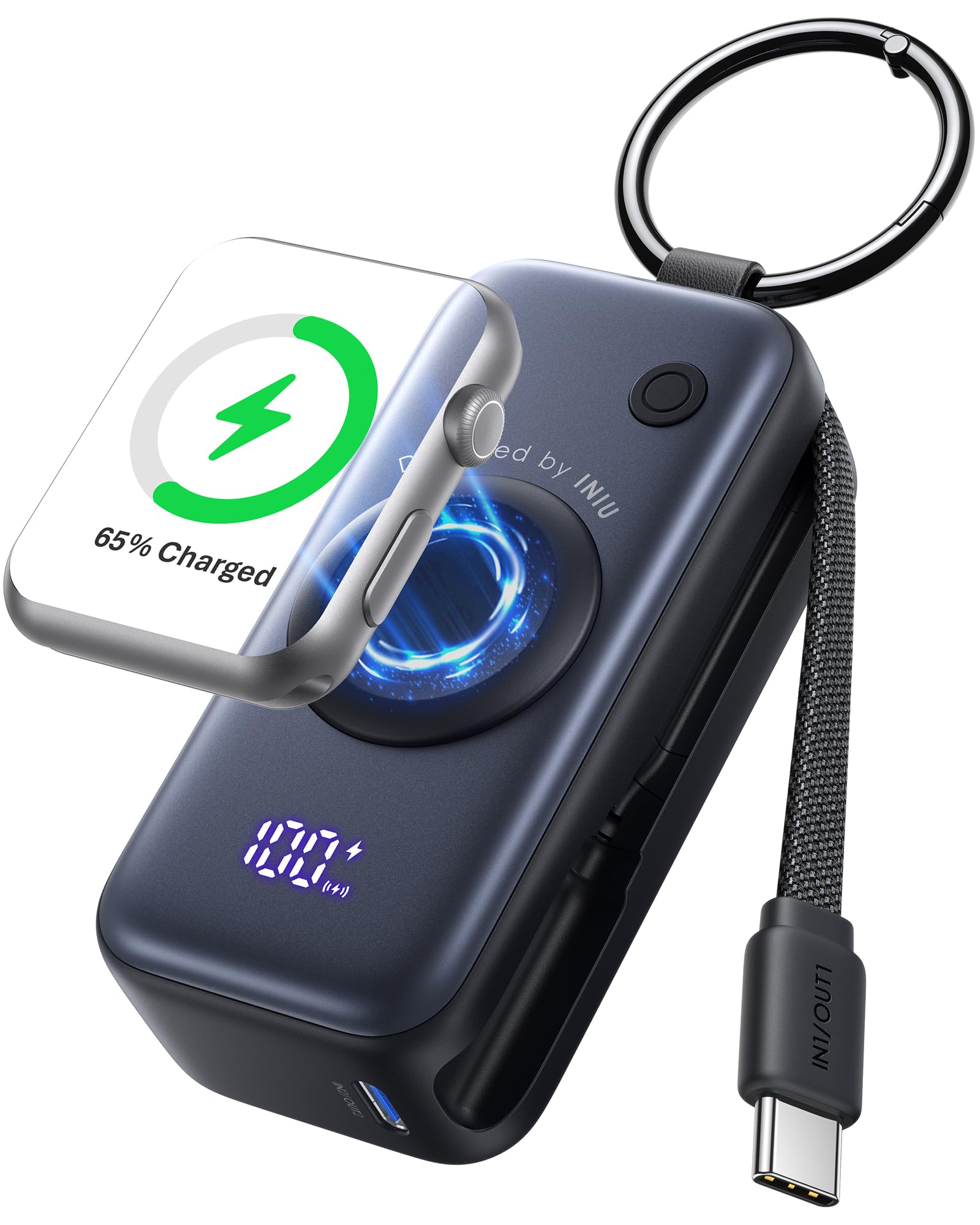 Amazon | INIU モバイルバッテリー【Apple Watchとスマホ両方充電